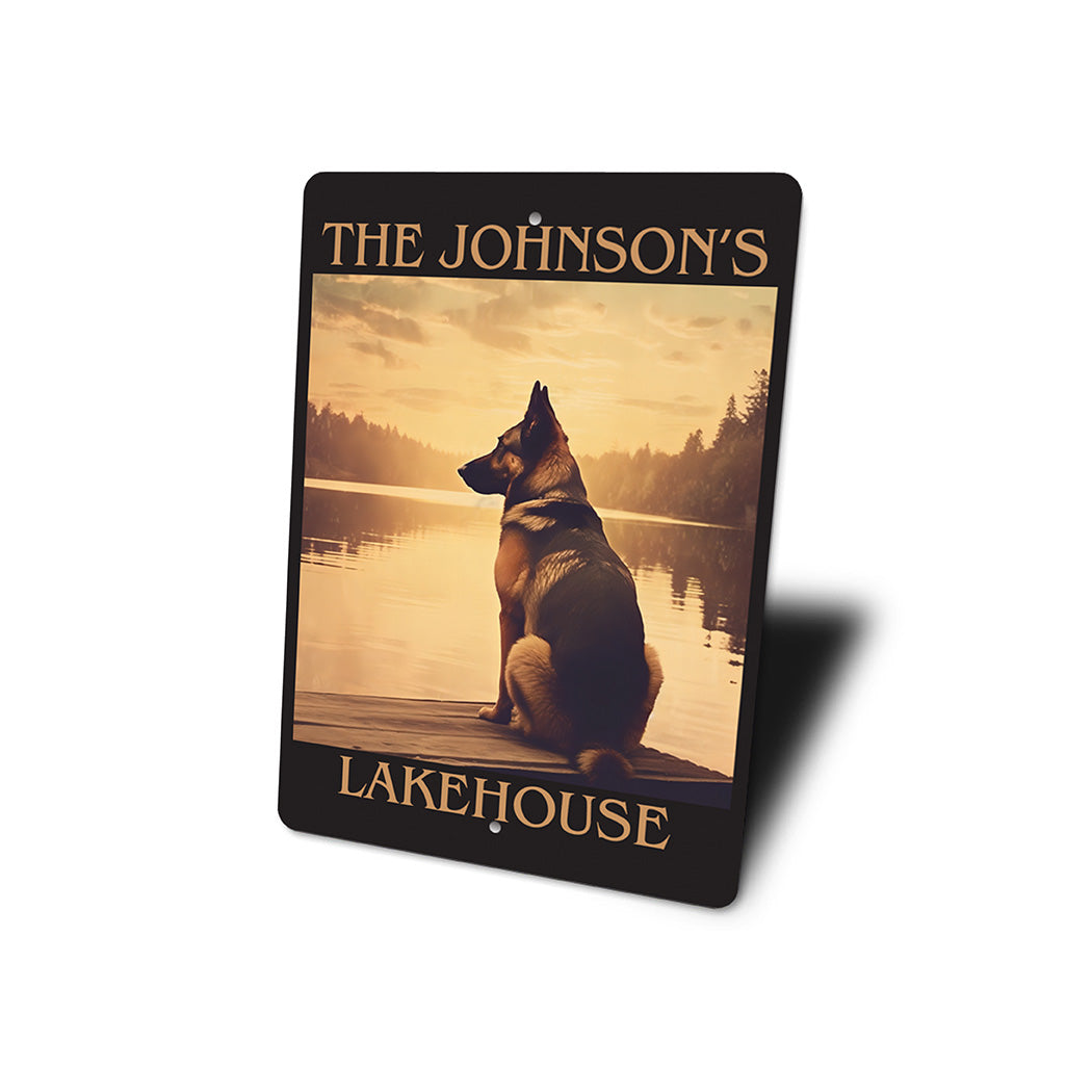 German Shepherd Lakehouse Sign