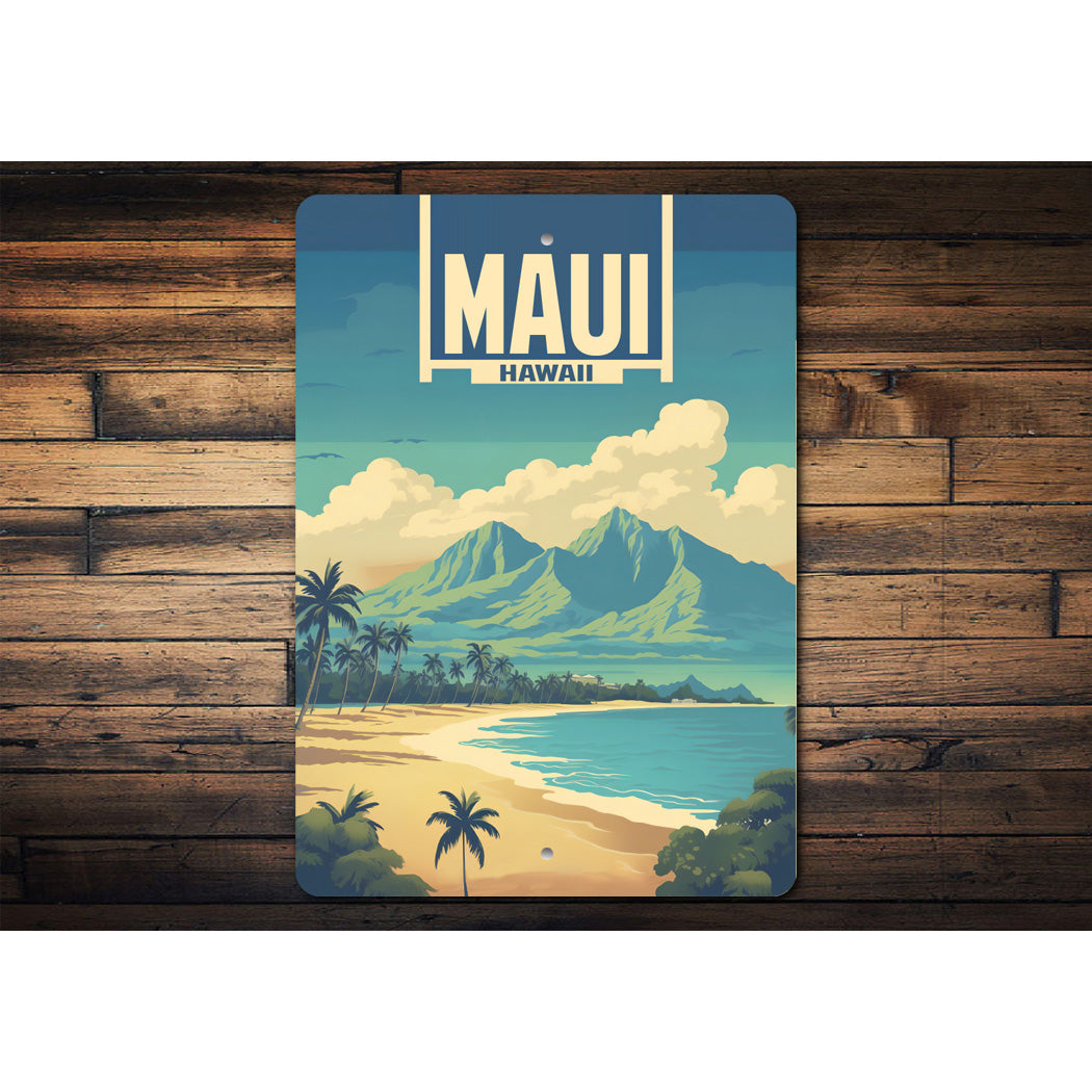 Maui Hawaii Beach Sign