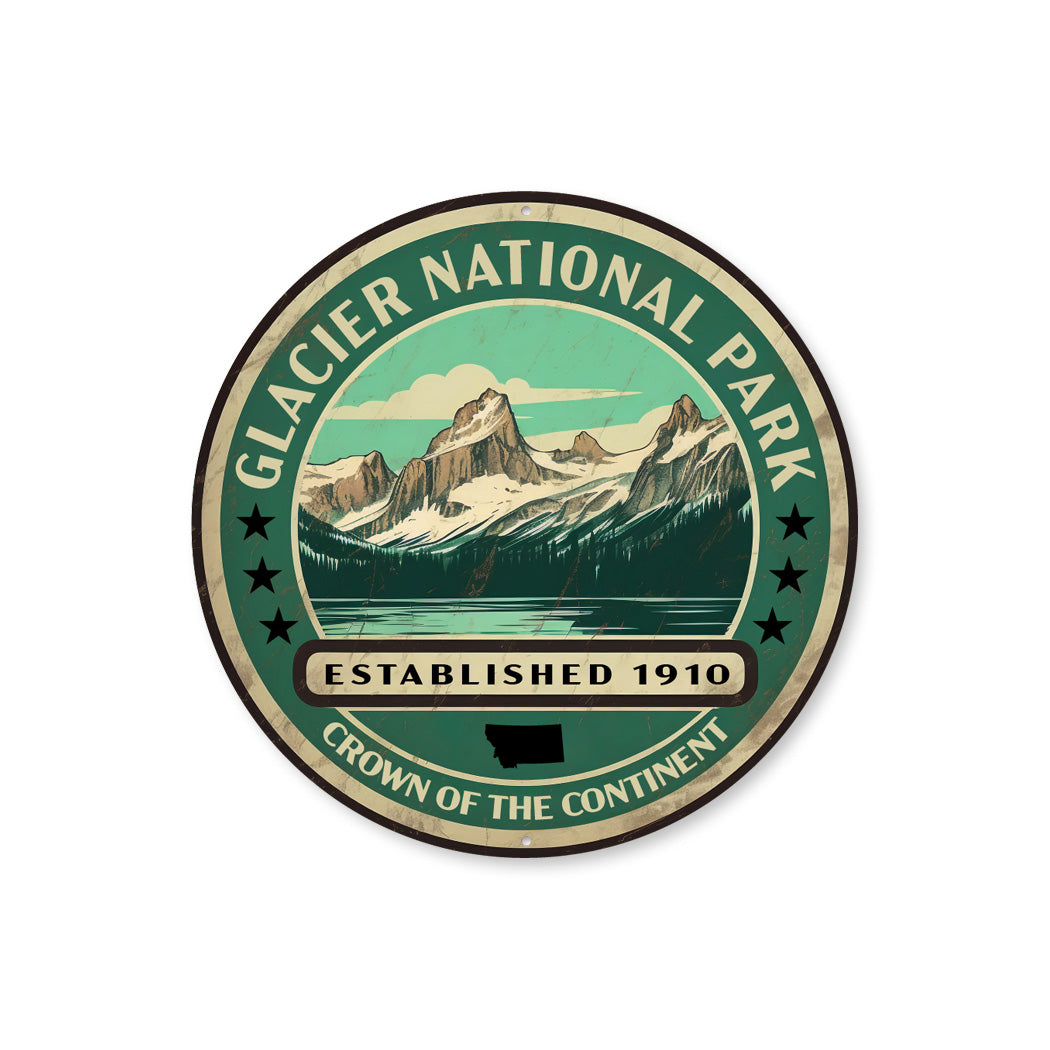 Glacier National Park Crown of the Continent Sign
