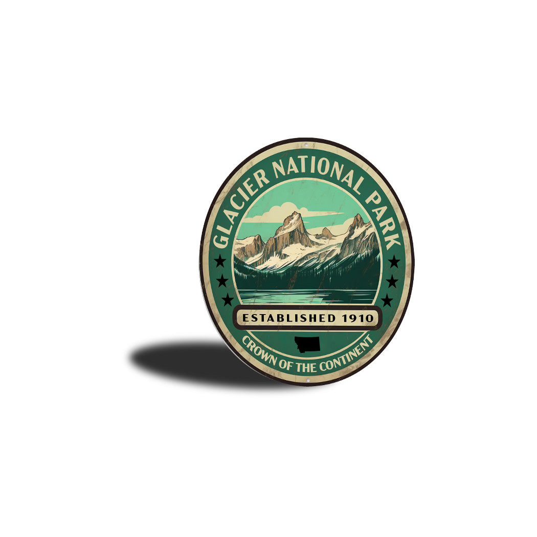 Glacier National Park Crown of the Continent Sign