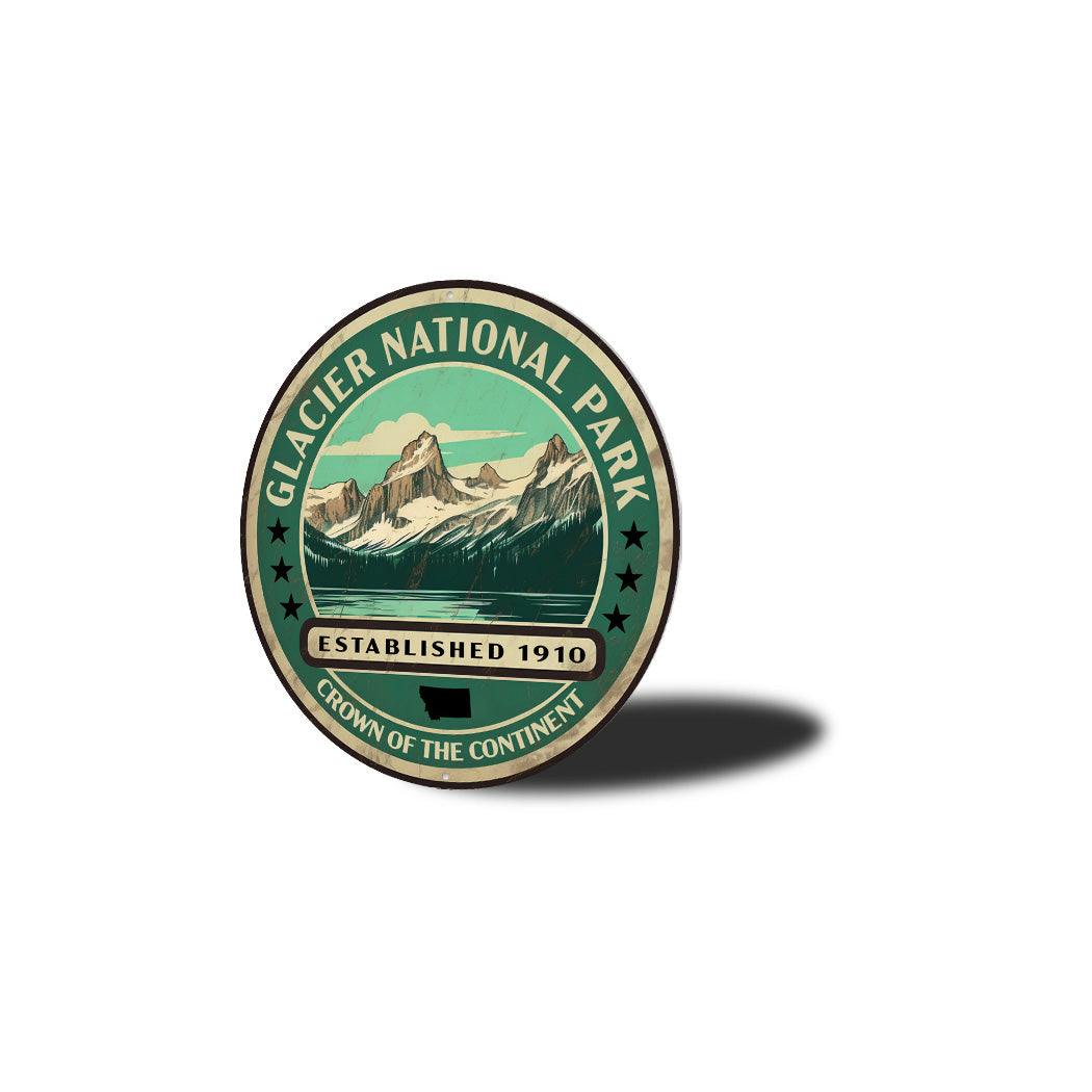 Glacier National Park Crown of the Continent Sign