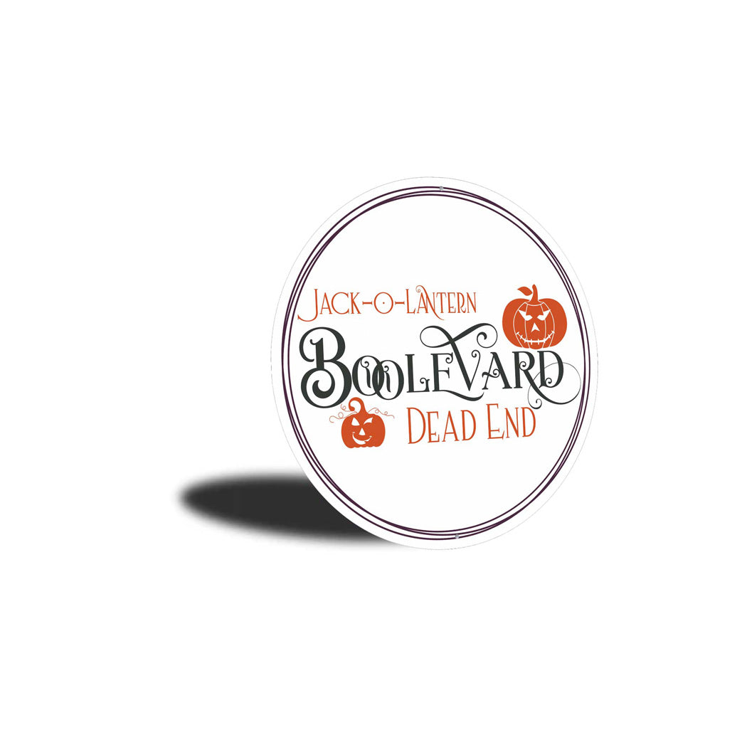 Jack O Lantern Boolevard Dead End Circle Sign
