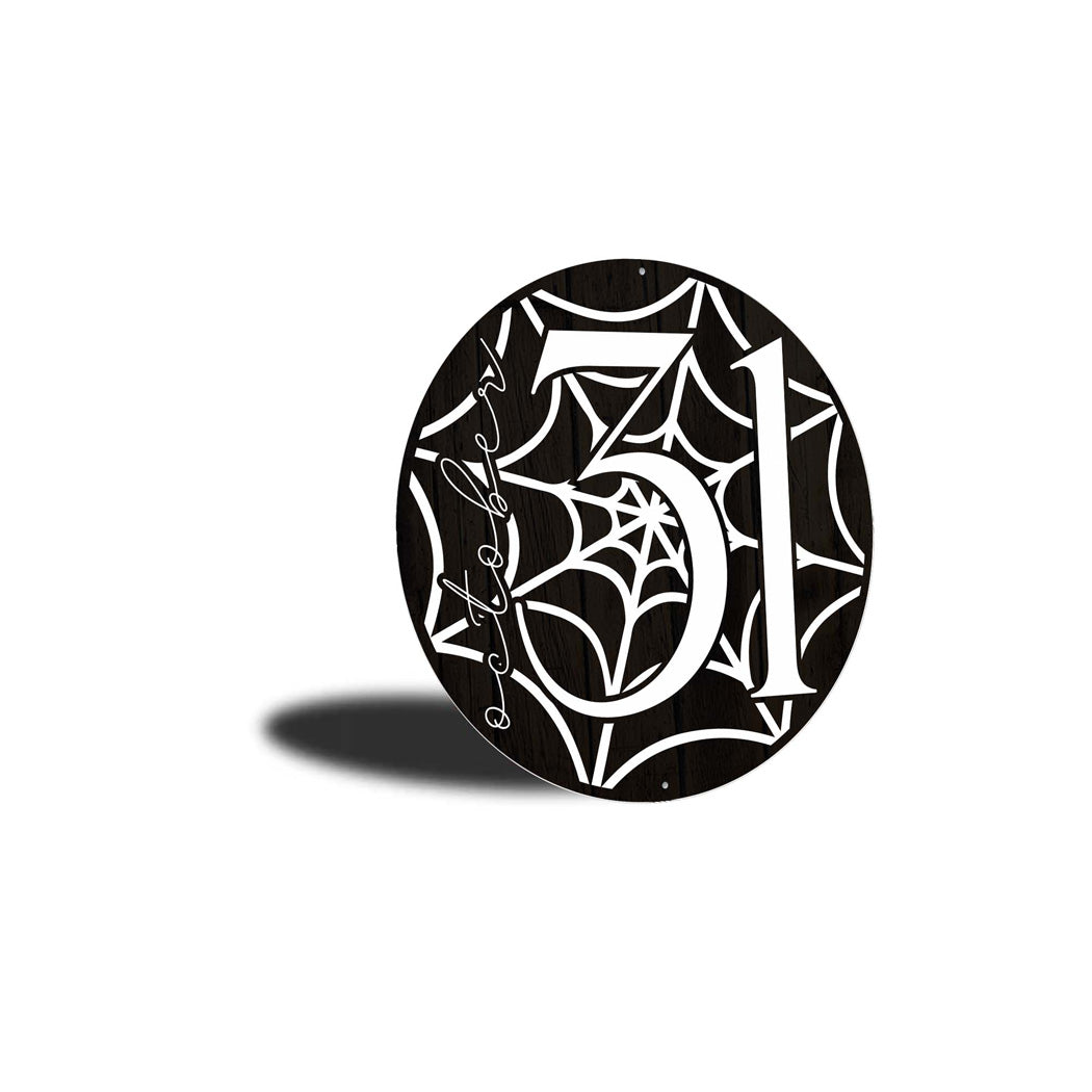October 31 Spider Web Halloween Sign