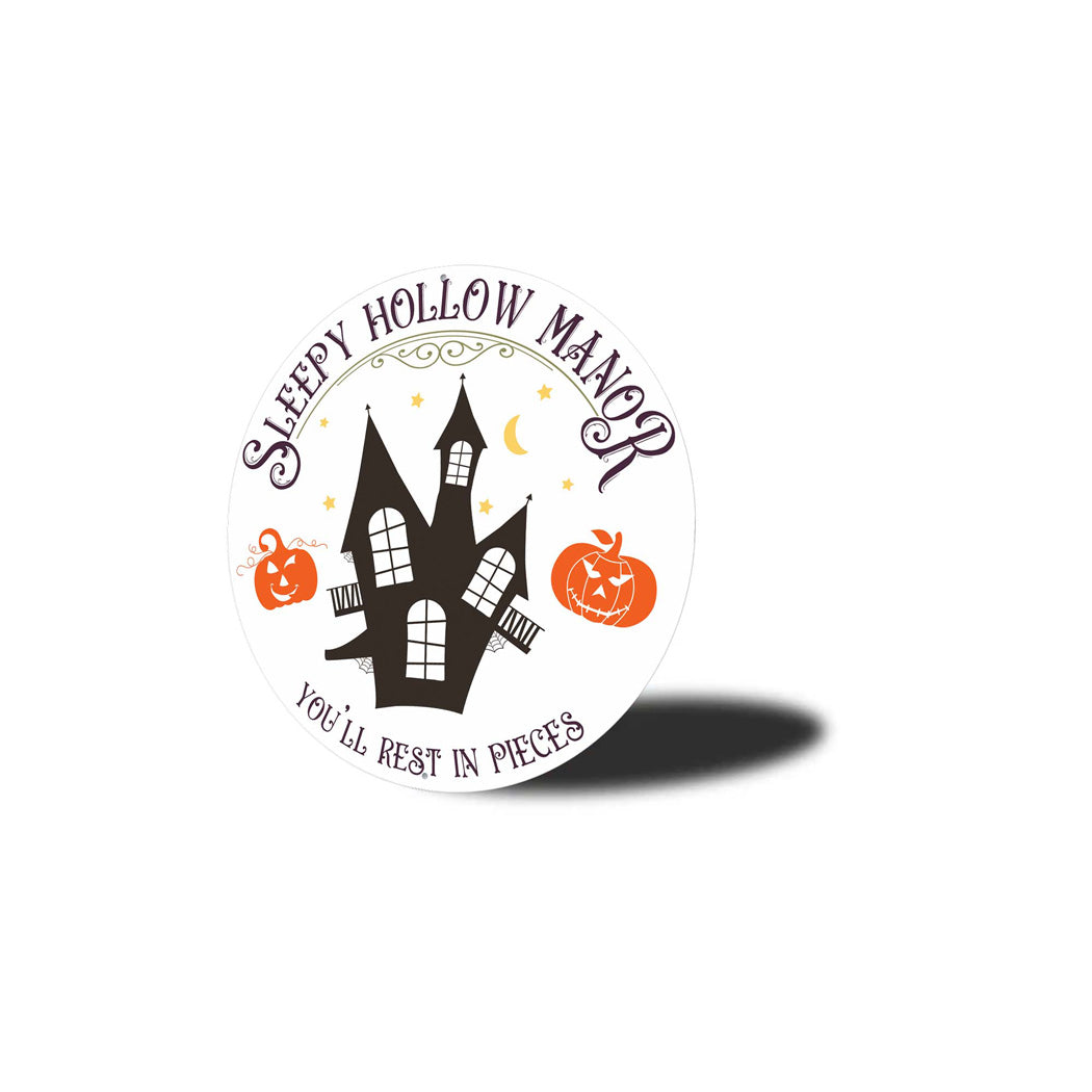Sleepy Hollow Manor Halloween Circle Sign