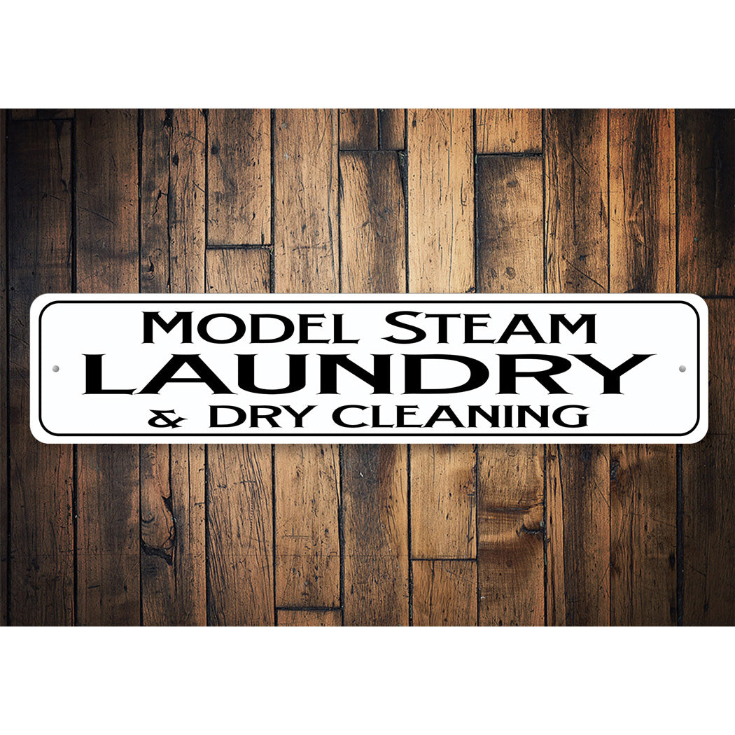 Model Steam Laundry Sign