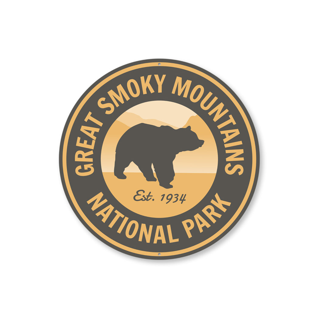 Smoky Mountains National Park Metal Sign
