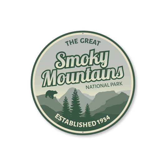 Smoky Mountains Park Metal Sign