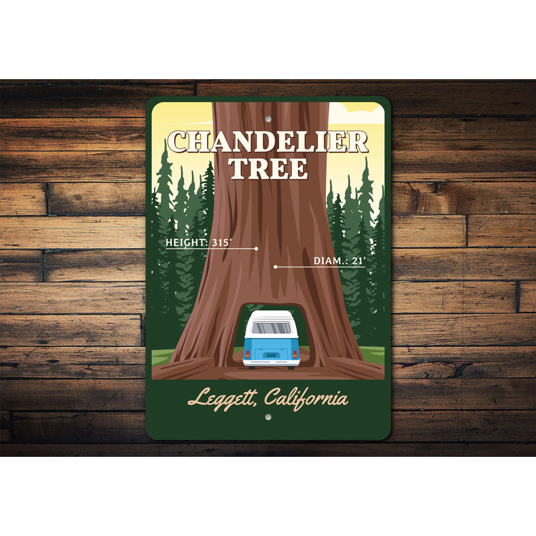 Chandelier Tree Drive-Thru Tree Park Sign