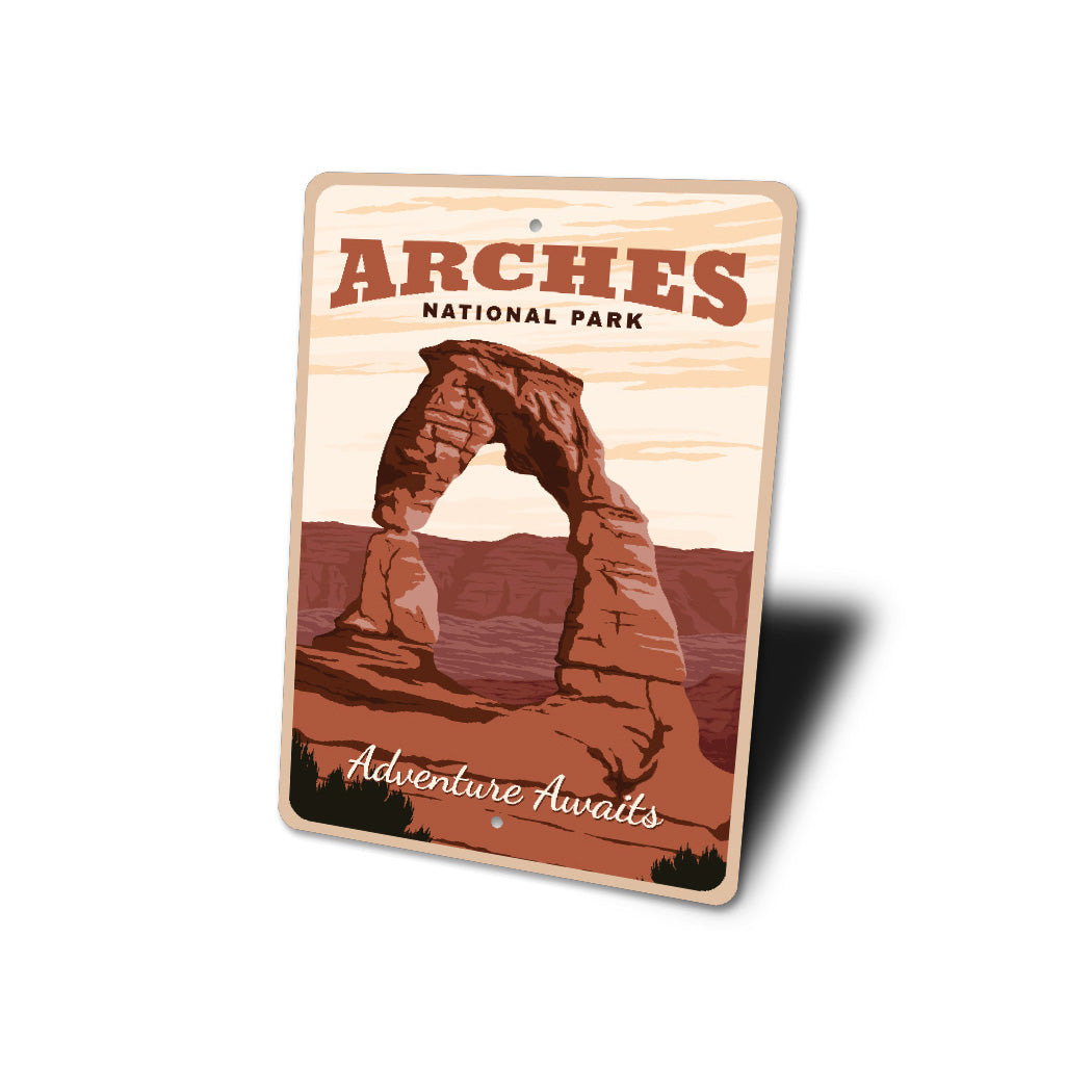 Arches National Park Adventure Awaits Sign