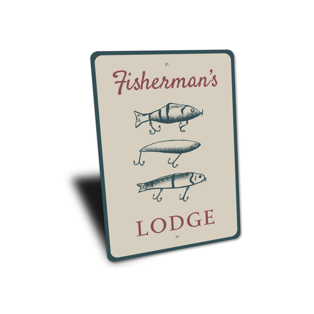 Fisherman's Lodge Fishing Lure Sign