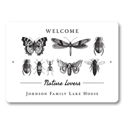 Nature Lovers Personalized Family Lake House Sign