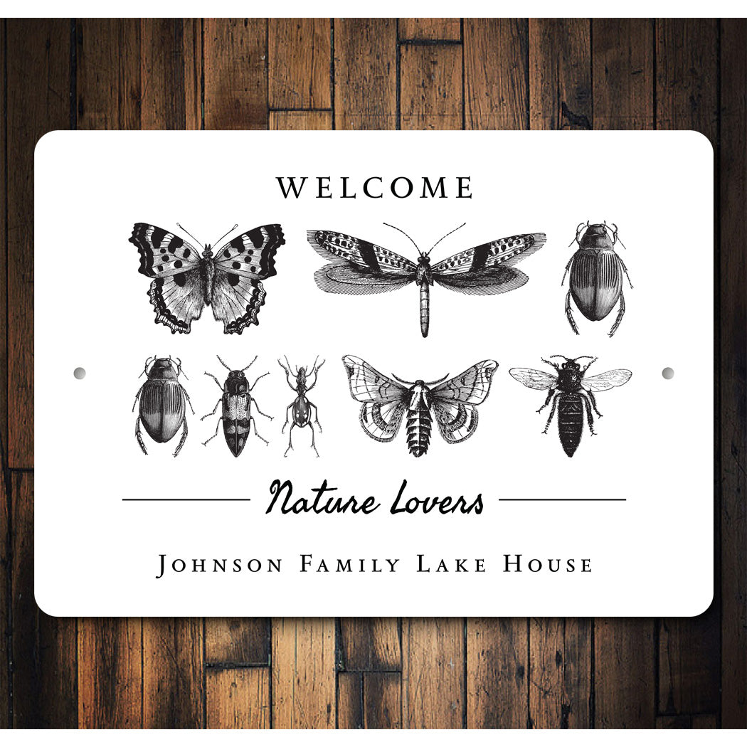 Nature Lovers Personalized Family Lake House Sign