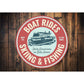 Pontoon Boat Rides Skiing Fishing Lake Excursions Sign