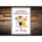 Certified Mixologist On Duty Bar Tender Sign