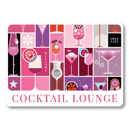 Cocktail Lounge Aluminum Metal Decor Bar Sign