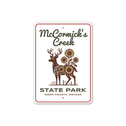 McCormick's Creek State Park Owen County Indiana Sign