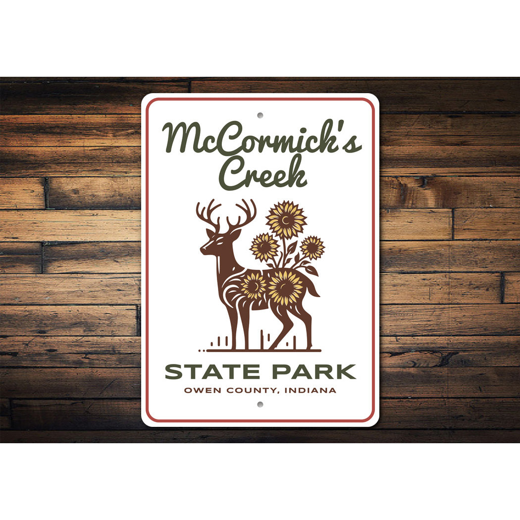 McCormick's Creek State Park Owen County Indiana Sign