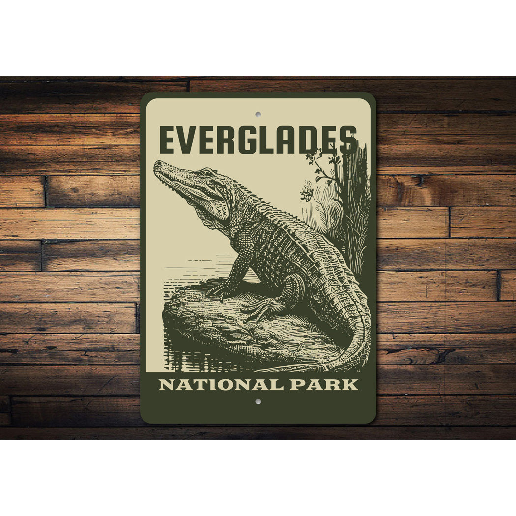 Everglades National Park Florida Alligator Sign