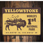 Yellowstone World's 1st National Park Coordinates Sign