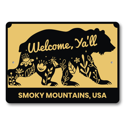 Smoky Mountains USA Welcome Sign