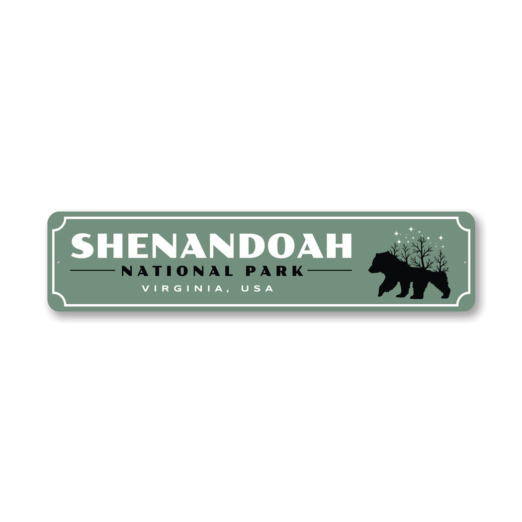 Shenandoah National Park Virginia USA Sign