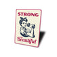 Strong Is Beautiful Rosie The Riveter Workout Sign