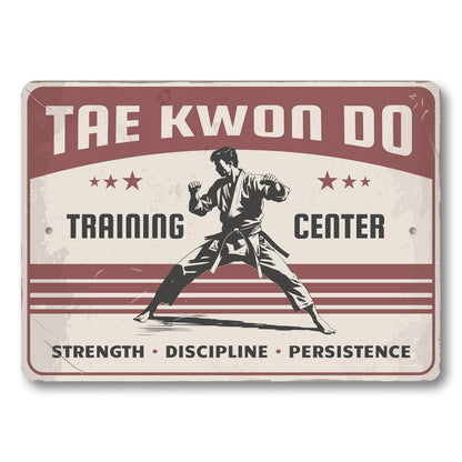 Taekwondo Training Center Strength Discipline Sign