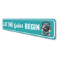 Let The Gains Begin Kettle Bell Exercise Gym Sign