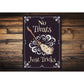 No Treats Just Tricks Halloween Broom Sign