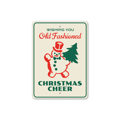 Wishing You Christmas Cheer Snowman Sign