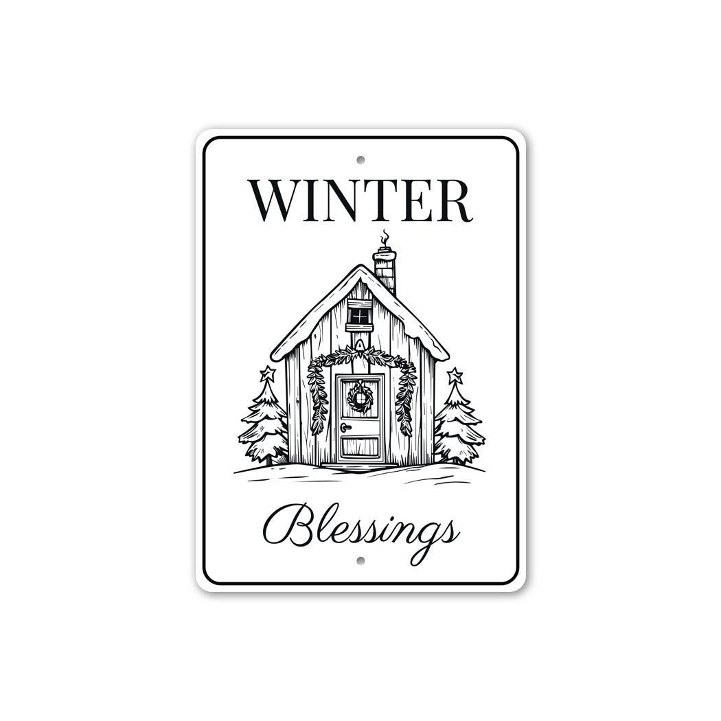 Winter Blessings Sign