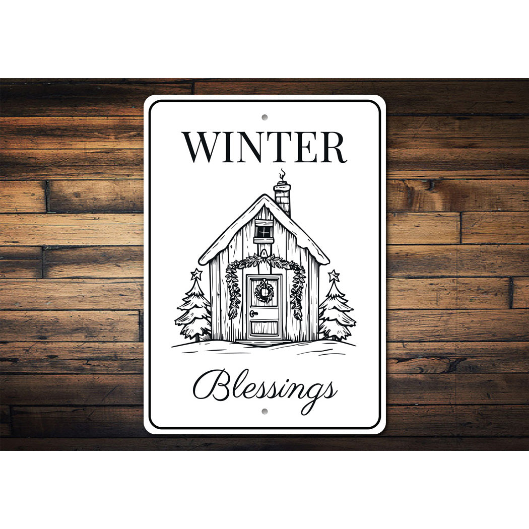 Winter Blessings Sign