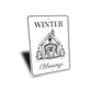 Winter Blessings Sign