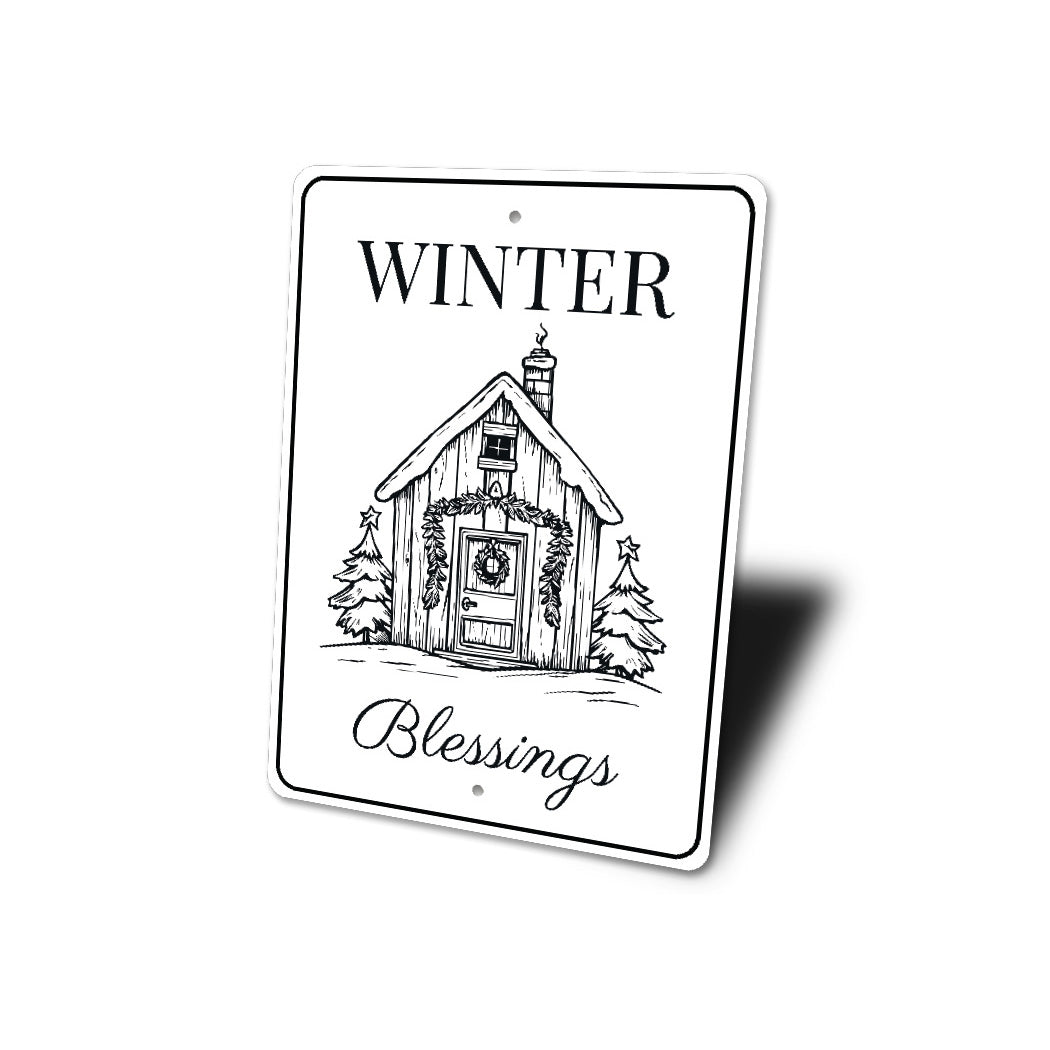 Winter Blessings Sign