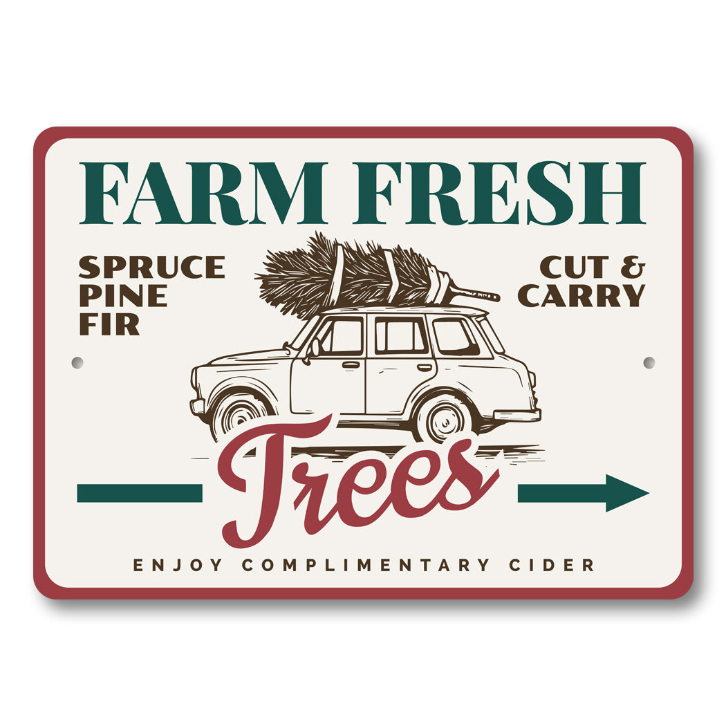 Farm Fresh Trees Christmas Sign