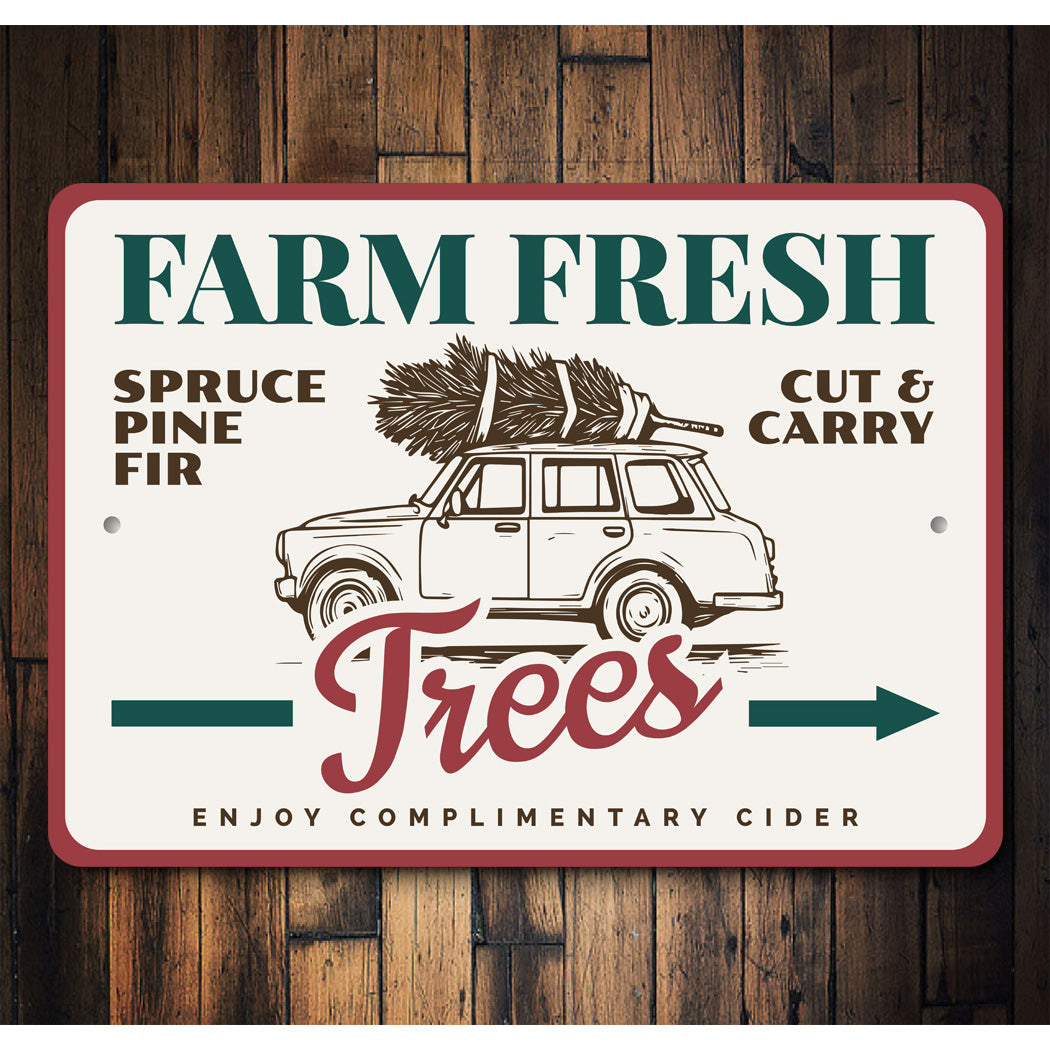 Farm Fresh Trees Christmas Sign