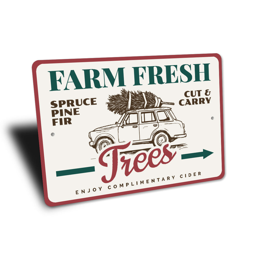 Farm Fresh Trees Christmas Sign