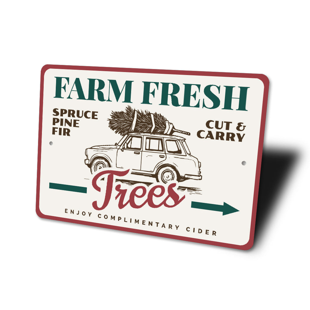 Farm Fresh Trees Christmas Sign