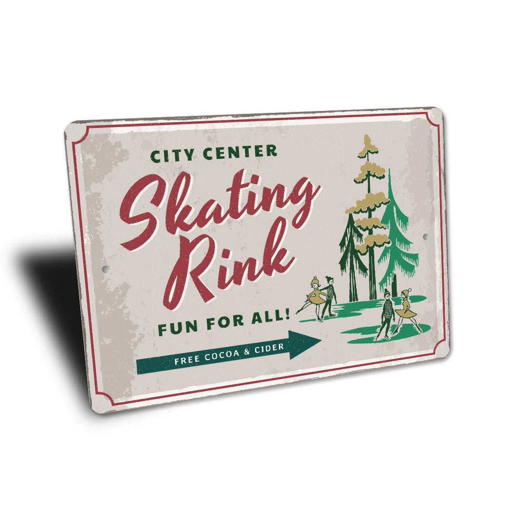 Skating Rink Sign City Center Skating Rink Sign – Lizton Sign Shop Wholesale