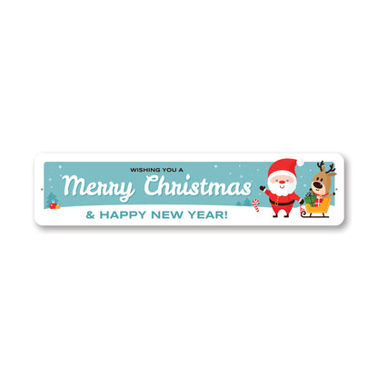 Wishing you a Merry Christmas Santa Greeting Sgin