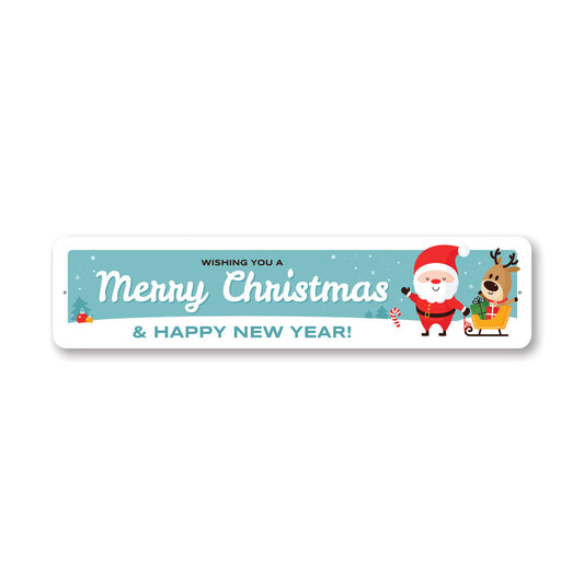 Wishing you a Merry Christmas Santa Greeting Sgin