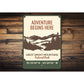 Adventure Begins Here Great Smoky Mountains Metal Park Sign