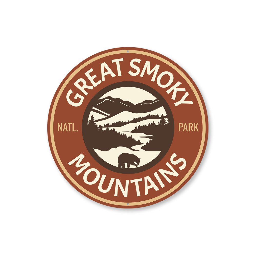 Great Smoky Mountains National Park Round Sign