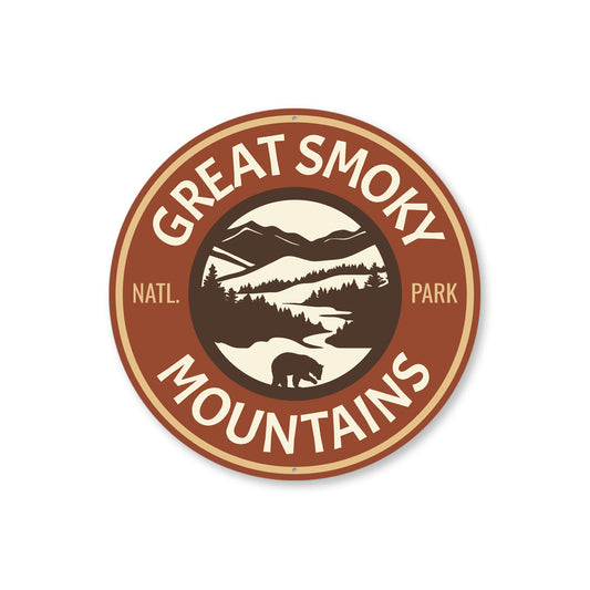 Great Smoky Mountains National Park Round Sign