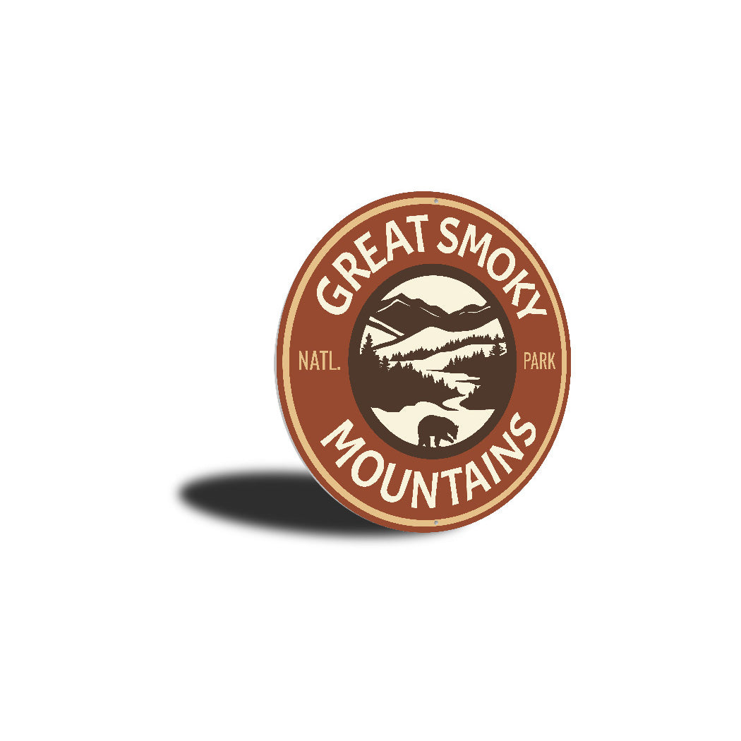 Great Smoky Mountains National Park Round Sign