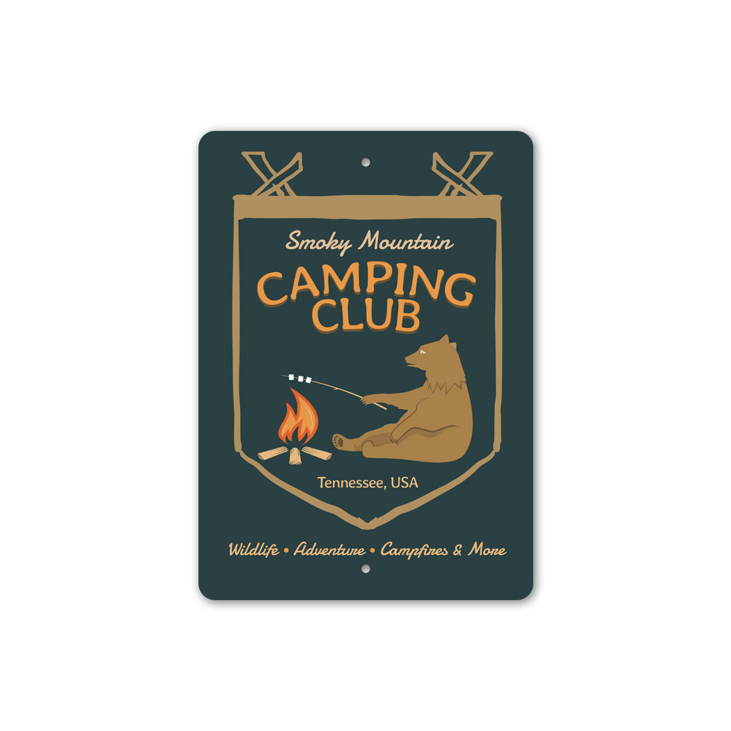 Smoky Mountain Camping Club Sign