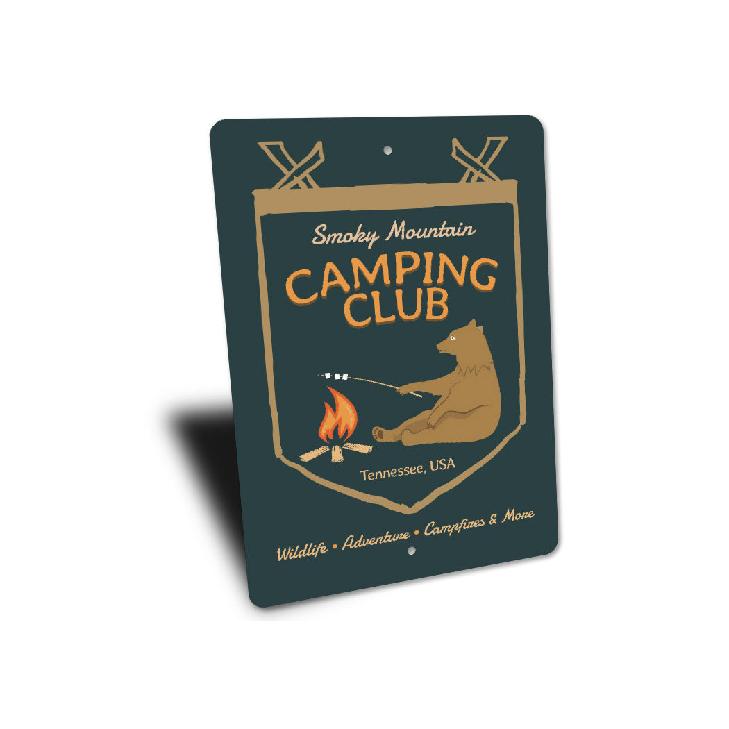 Smoky Mountain Camping Club Sign