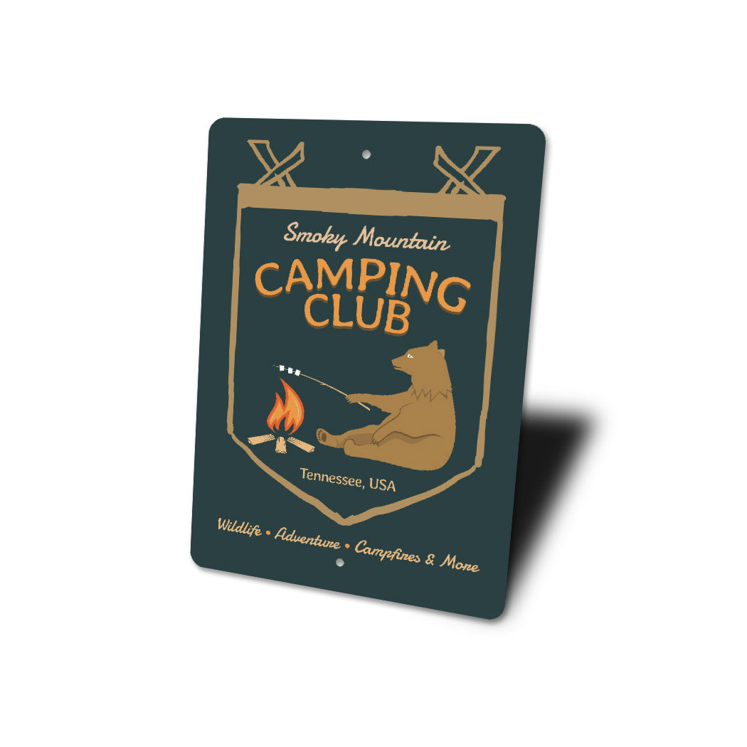 Smoky Mountain Camping Club Sign