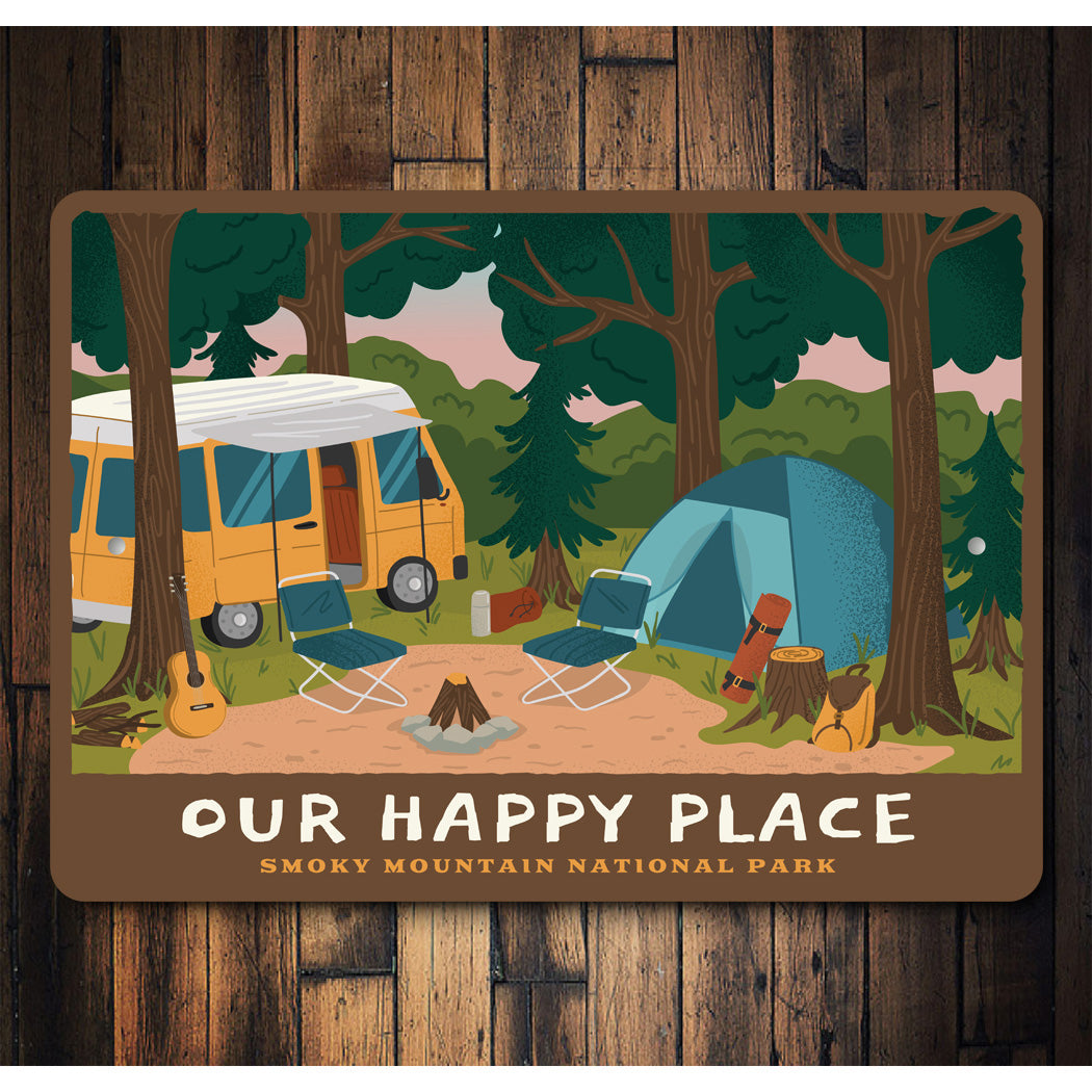 Our Happy Place Smoky Mountain National Park Sign