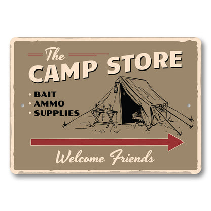 The Camp Store Bait Ammo Supplies Sign